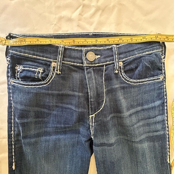 True Religion Women's Dark Blue Jeans with Brown Accents - Picture 10 of 10